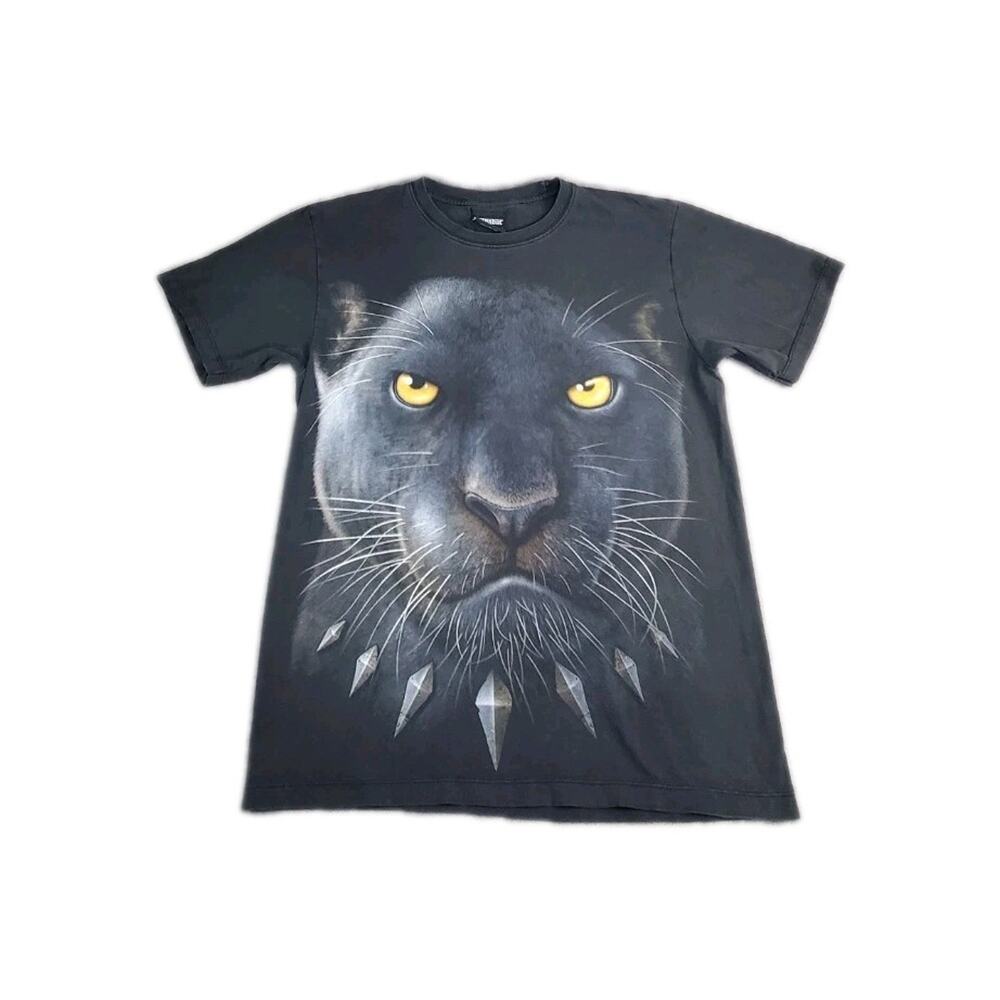 Thanabat T-Shirt Panther Shirt Mens Size M Black Big Cat Graphic Animal C16-101